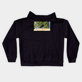 Hungry Dark-eyed Junco Kids Hoodie